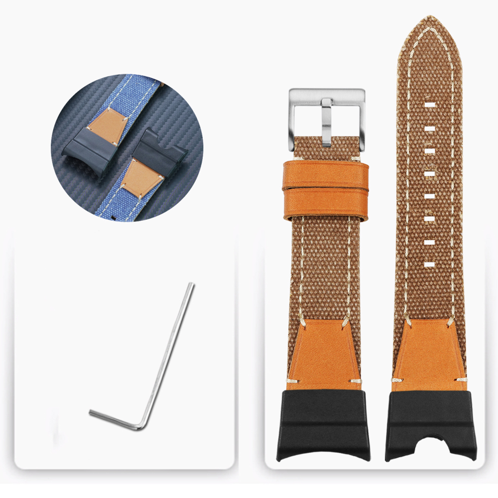 Replacement Nylon & Leather Strap for Casio GG-B100 Mudmaster