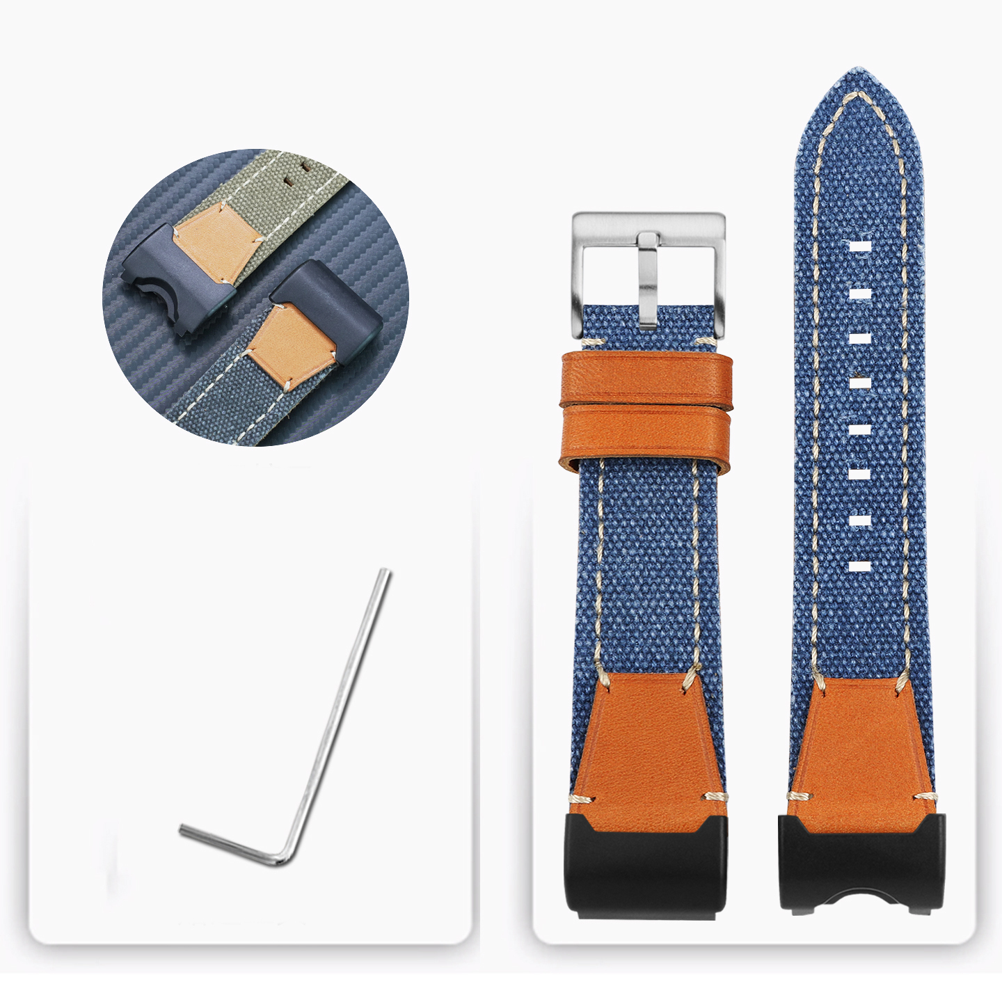 Replacement Soft Canvas Strap for Casio GWG-1000 Mudmaster