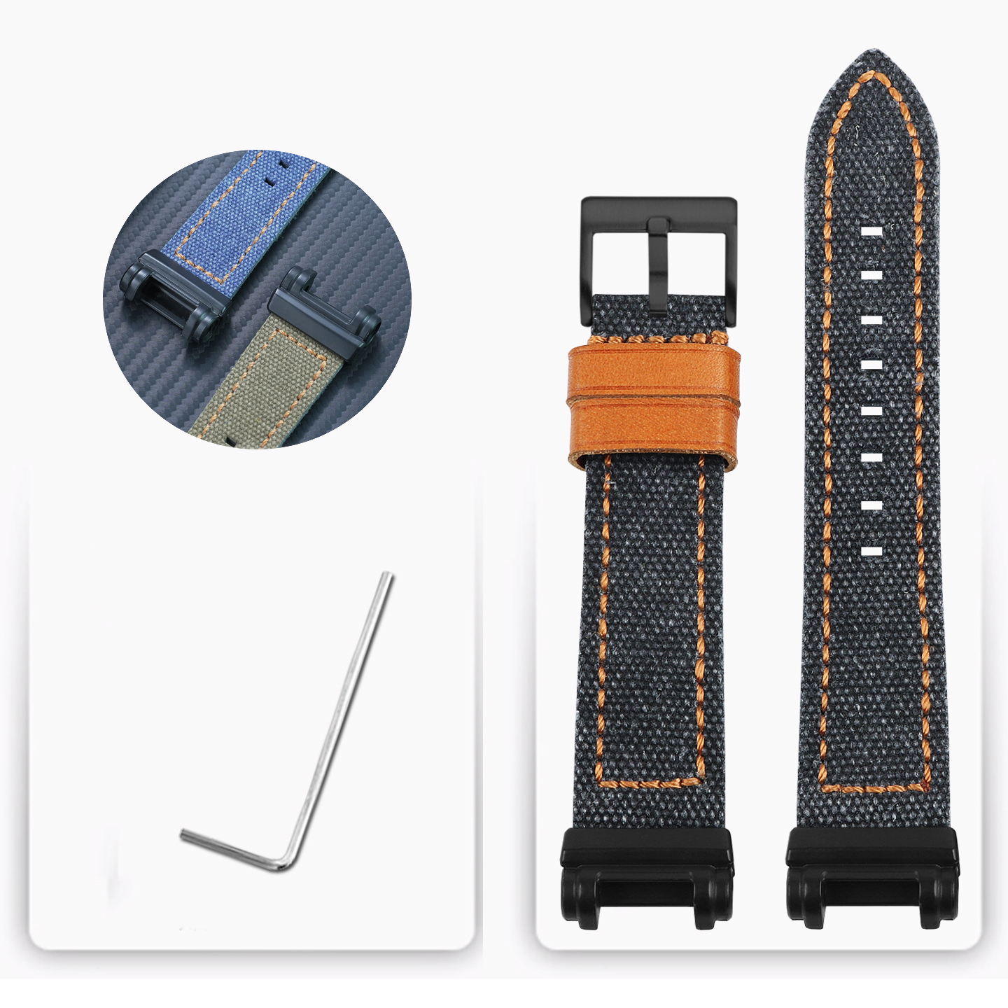 Replacement Canvas/Nylon Strap for Casio GPW-1000 Gravitymaster