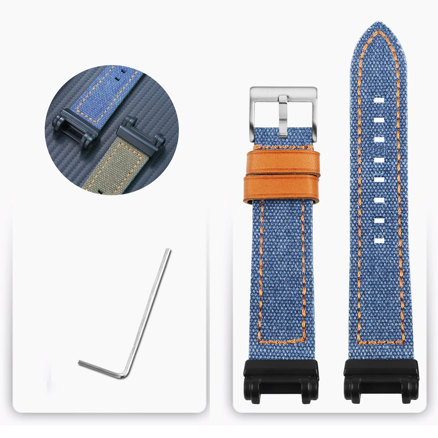 Replacement Canvas/Nylon Strap for Casio GPW-1000 Gravitymaster