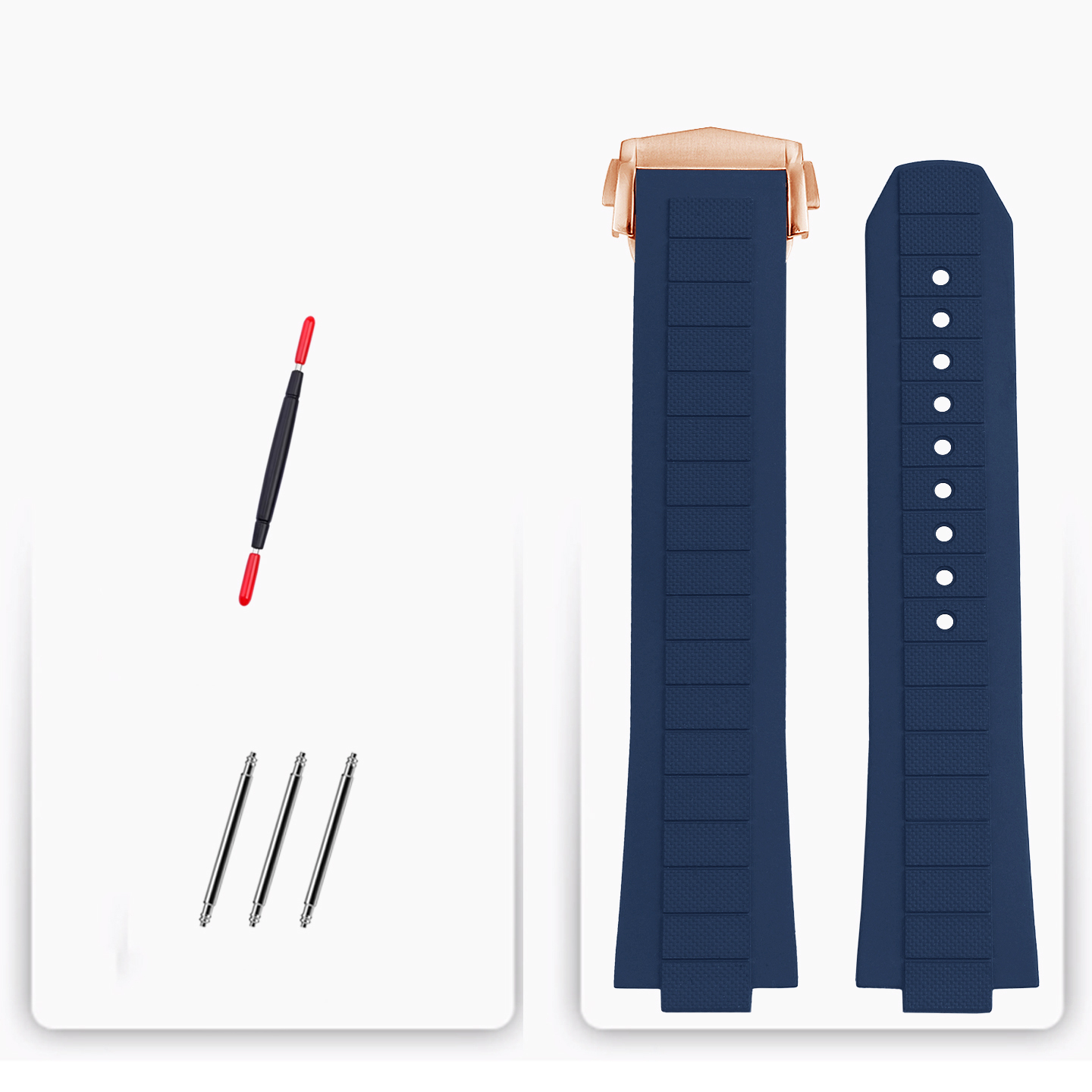 Replacement FKM Rubber Strap for Omega Seamaster 600