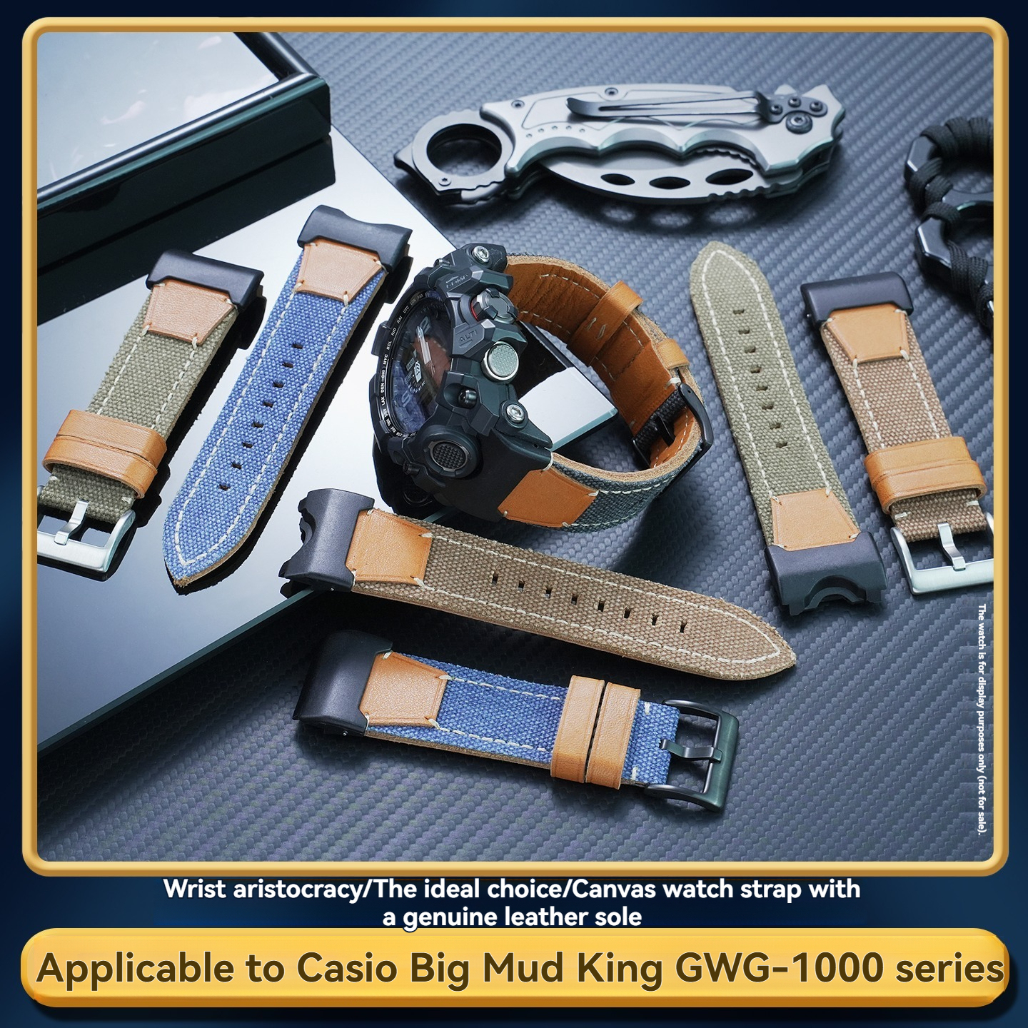 Replacement Soft Canvas Strap for Casio GWG-1000 Mudmaster