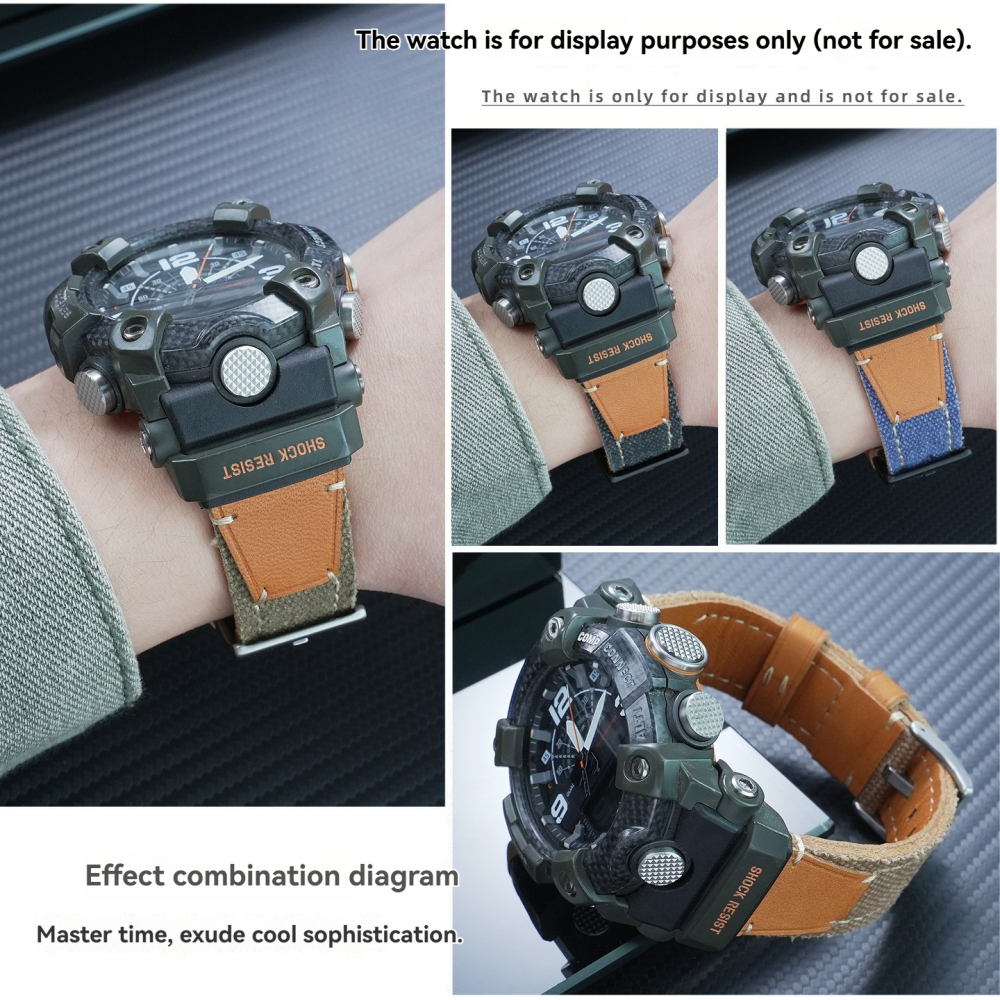 Replacement Nylon & Leather Strap for Casio GG-B100 Mudmaster