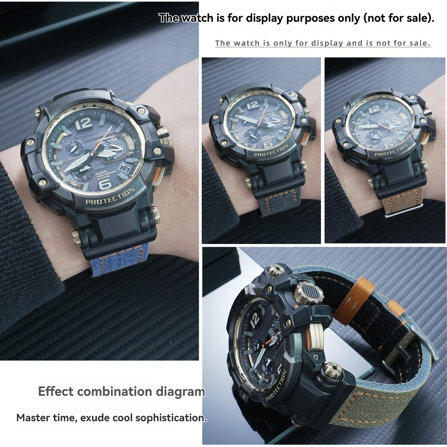 Replacement Canvas/Nylon Strap for Casio GPW-1000 Gravitymaster