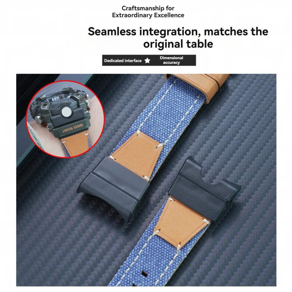Replacement Nylon & Leather Strap for Casio GG-B100 Mudmaster