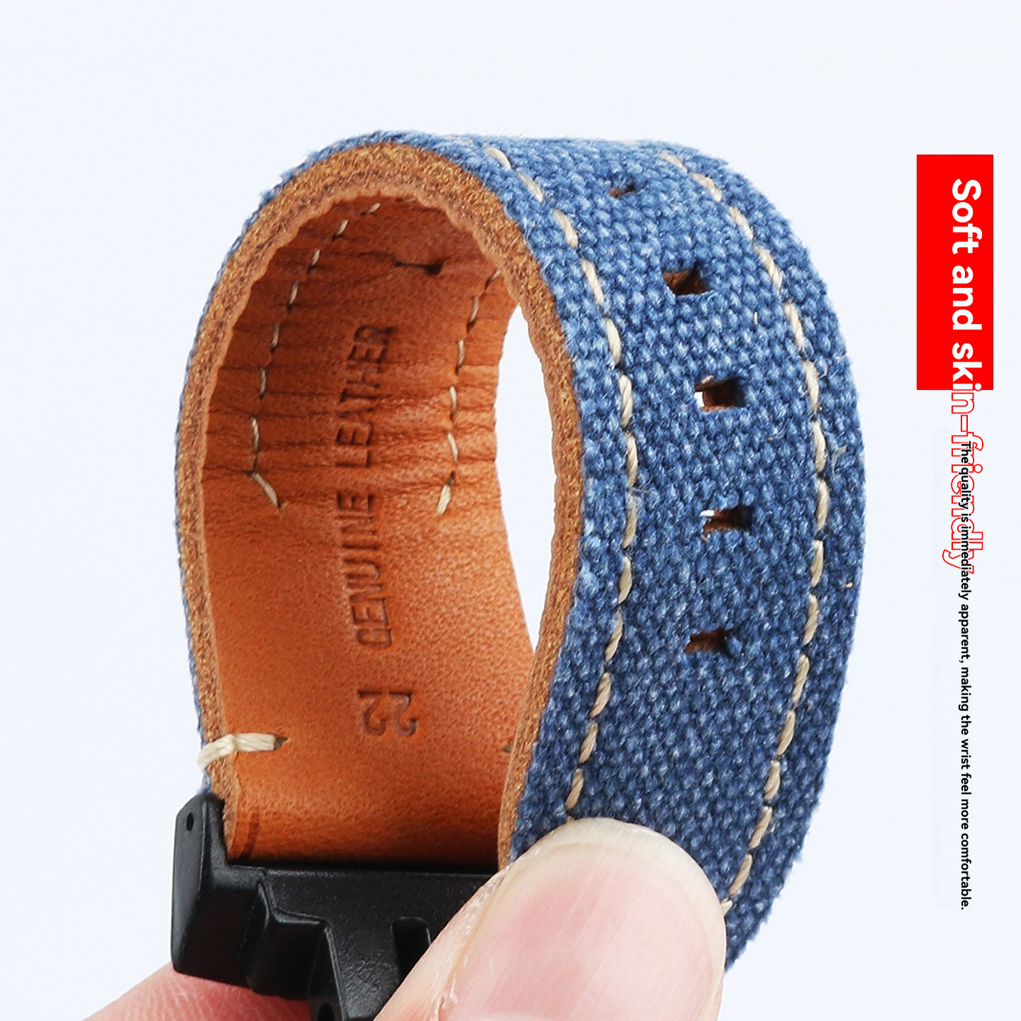 Replacement Nylon & Leather Strap for Casio GBD-200 Black Warrior