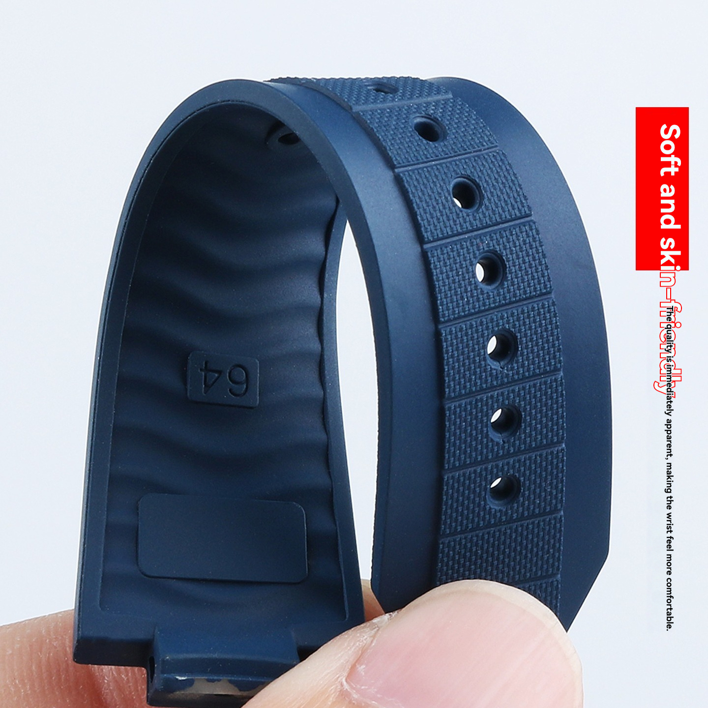 Replacement FKM Rubber Strap for Omega Seamaster 600