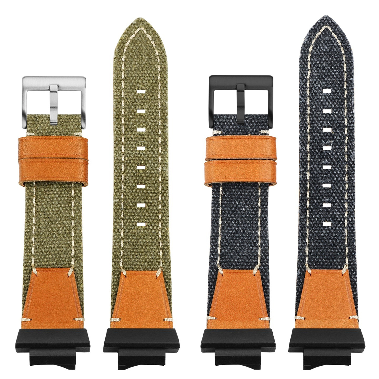Replacement Nylon & Leather Strap for Casio GWF-1000 Frogman