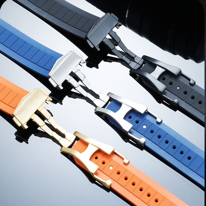 Replacement FKM Rubber Strap for Omega Seamaster 600