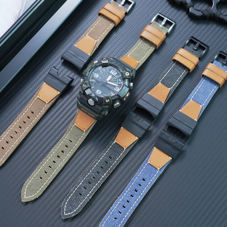Replacement Nylon & Leather Strap for Casio GG-B100 Mudmaster