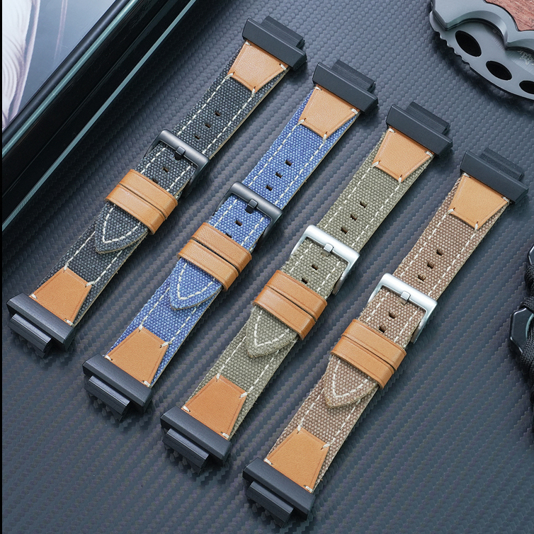 Replacement Nylon & Leather Strap for Casio GWF-1000 Frogman