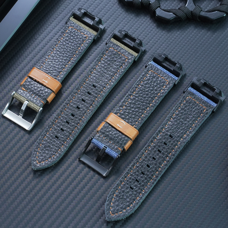 Replacement Nylon & Leather Strap for Casio GG-1000/GWG-1000