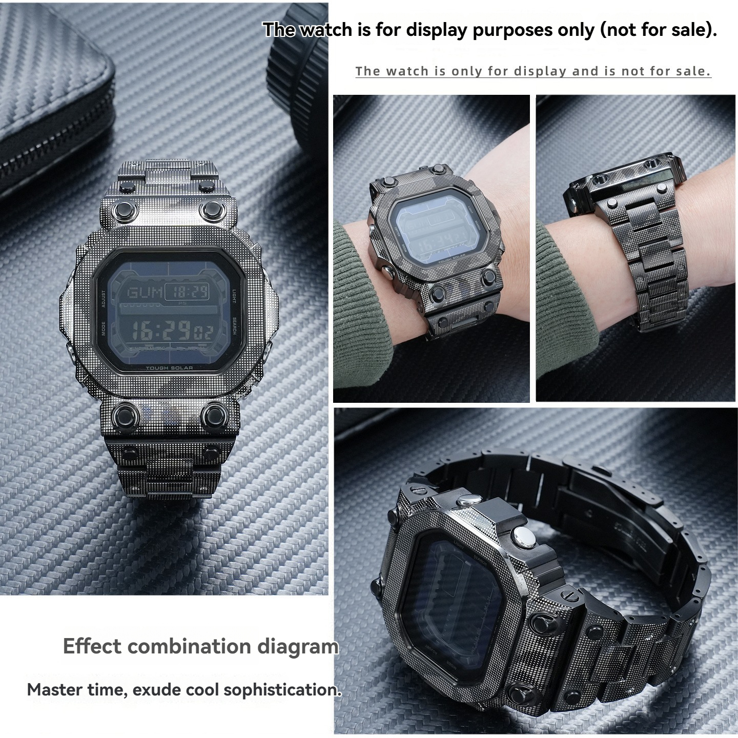 Replacement Solid Stainless Steel Case for Casio GXW-56/GX-56