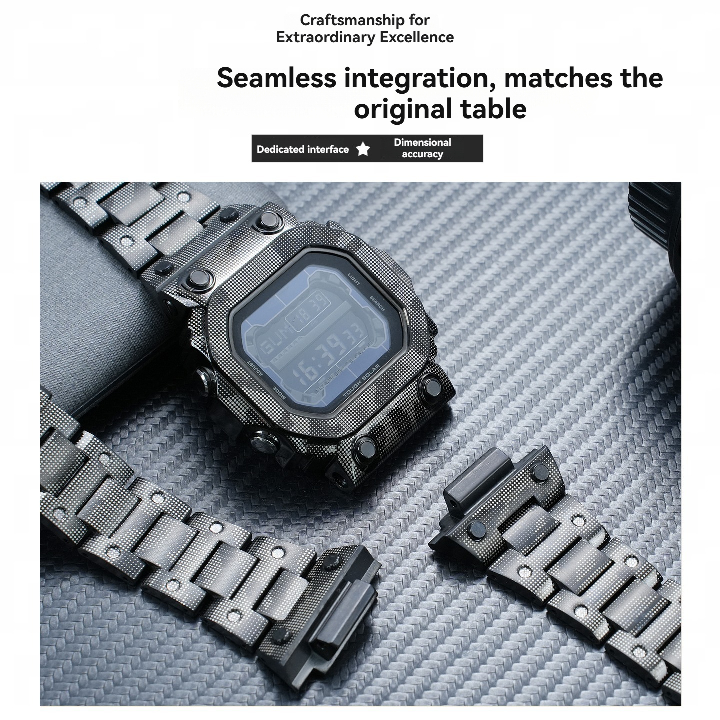 Replacement Solid Stainless Steel Case for Casio GXW-56/GX-56