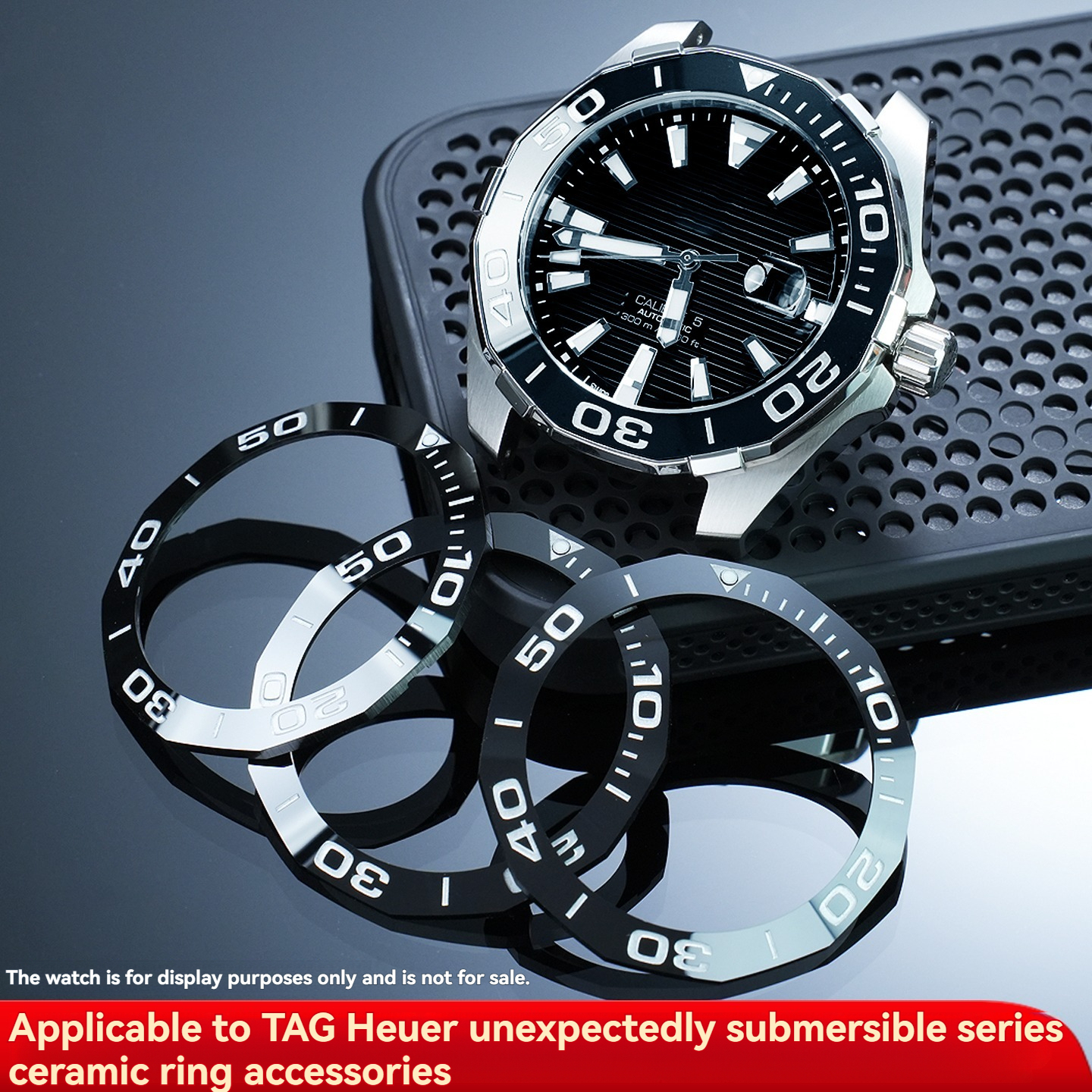 Replacement 43mm Ceramic Bezel Insert for TAG Heuer Aquaracer WAY201