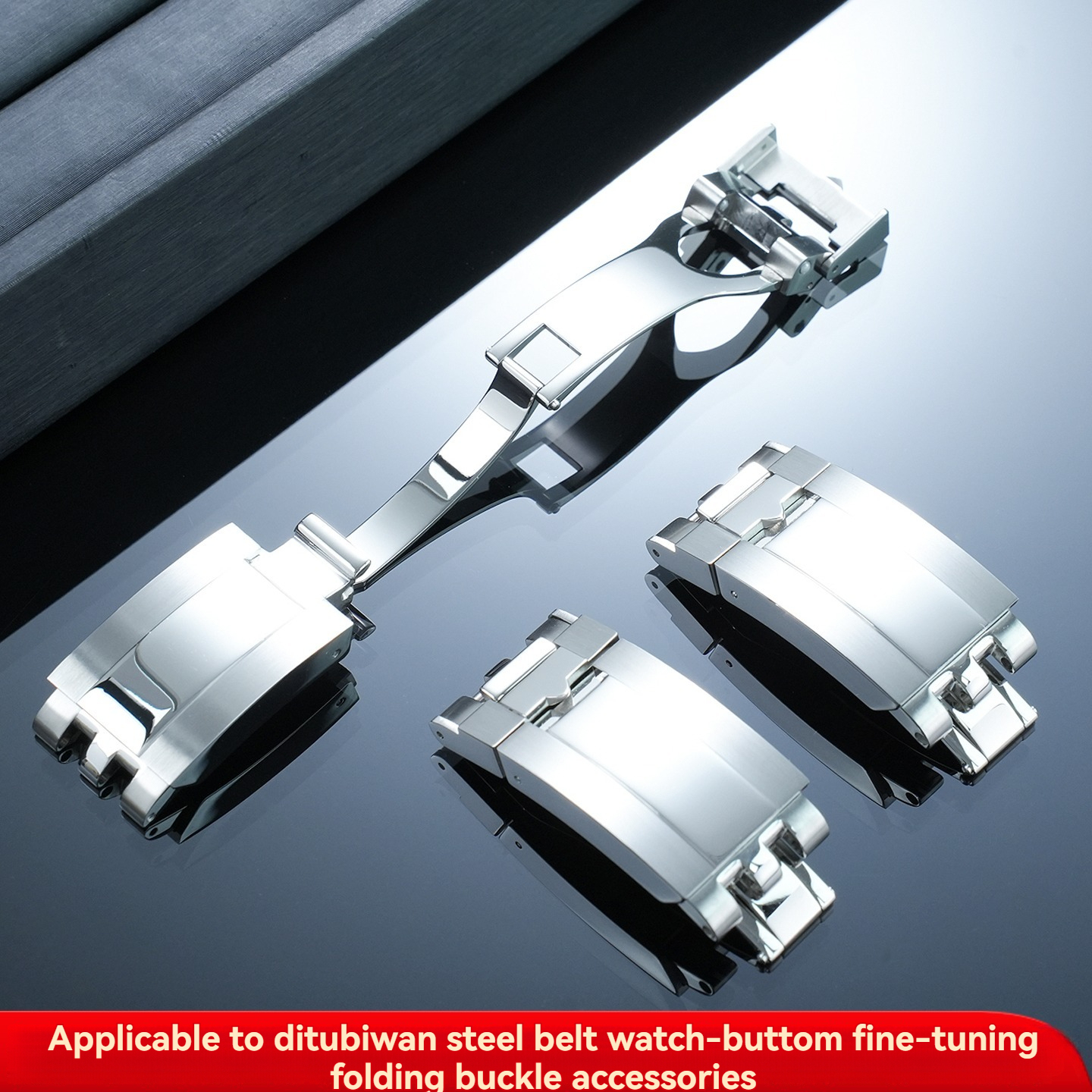 Replacement 18mm Steel Deployant Clasp for Tudor Black Bay 1958 – T-Fit Micro-Adjust Folding Buckle.
