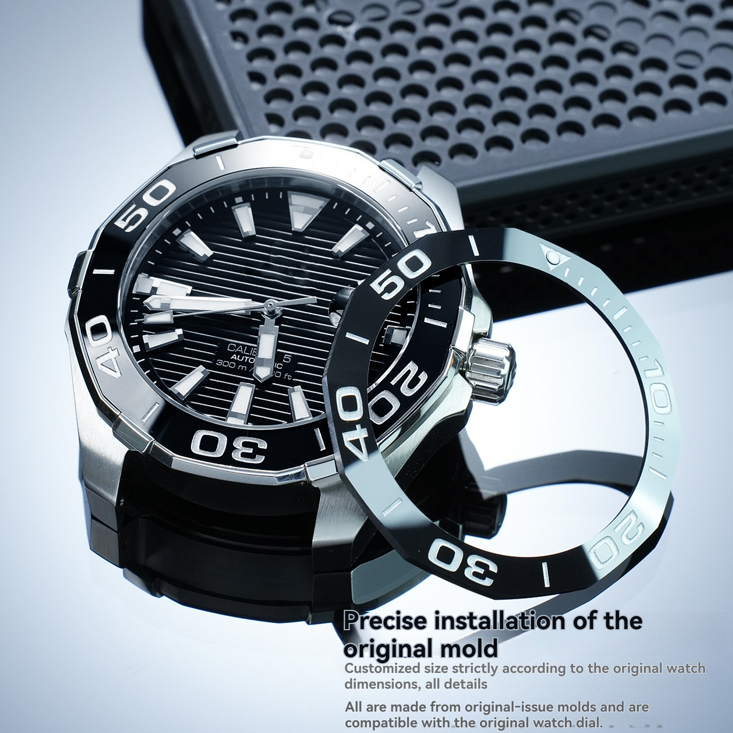 Replacement 43mm Ceramic Bezel Insert for TAG Heuer Aquaracer WAY201