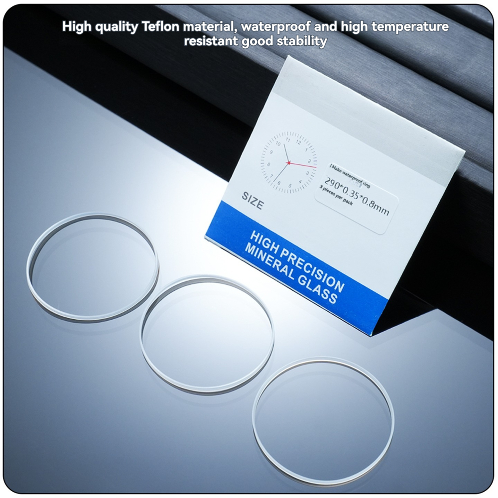 Replacement PTFE Watch Glass Gasket Set – 0.35/0.4/0.45mm White I-Ring Seals.