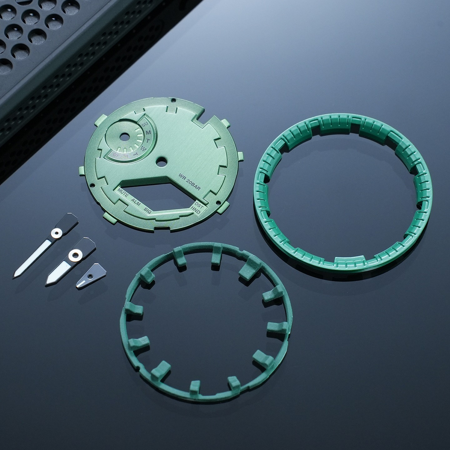 Replacement Dial Mod Kit for Casio GA-2100/GA-2110 – Metal Chapter Ring & Index Ring Set