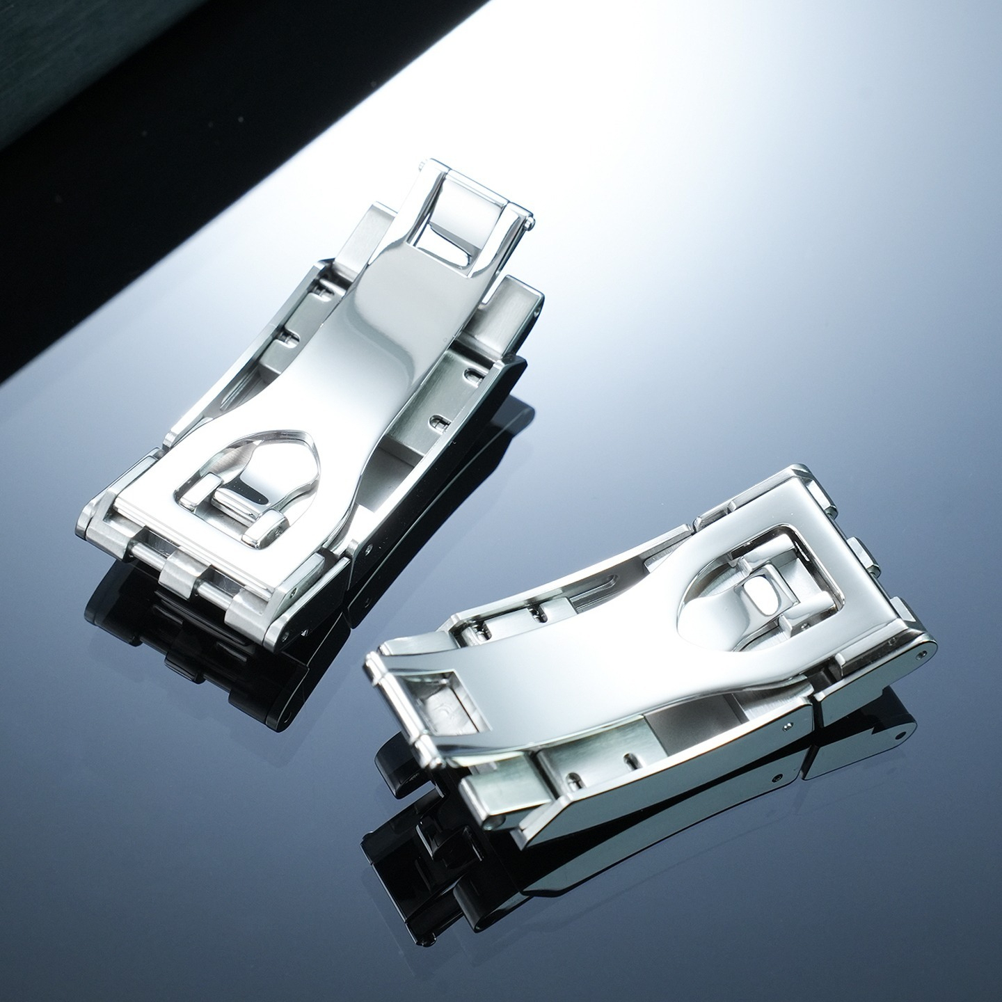 Replacement 18mm Steel Deployant Clasp for Tudor Black Bay 1958 – T-Fit Micro-Adjust Folding Buckle.