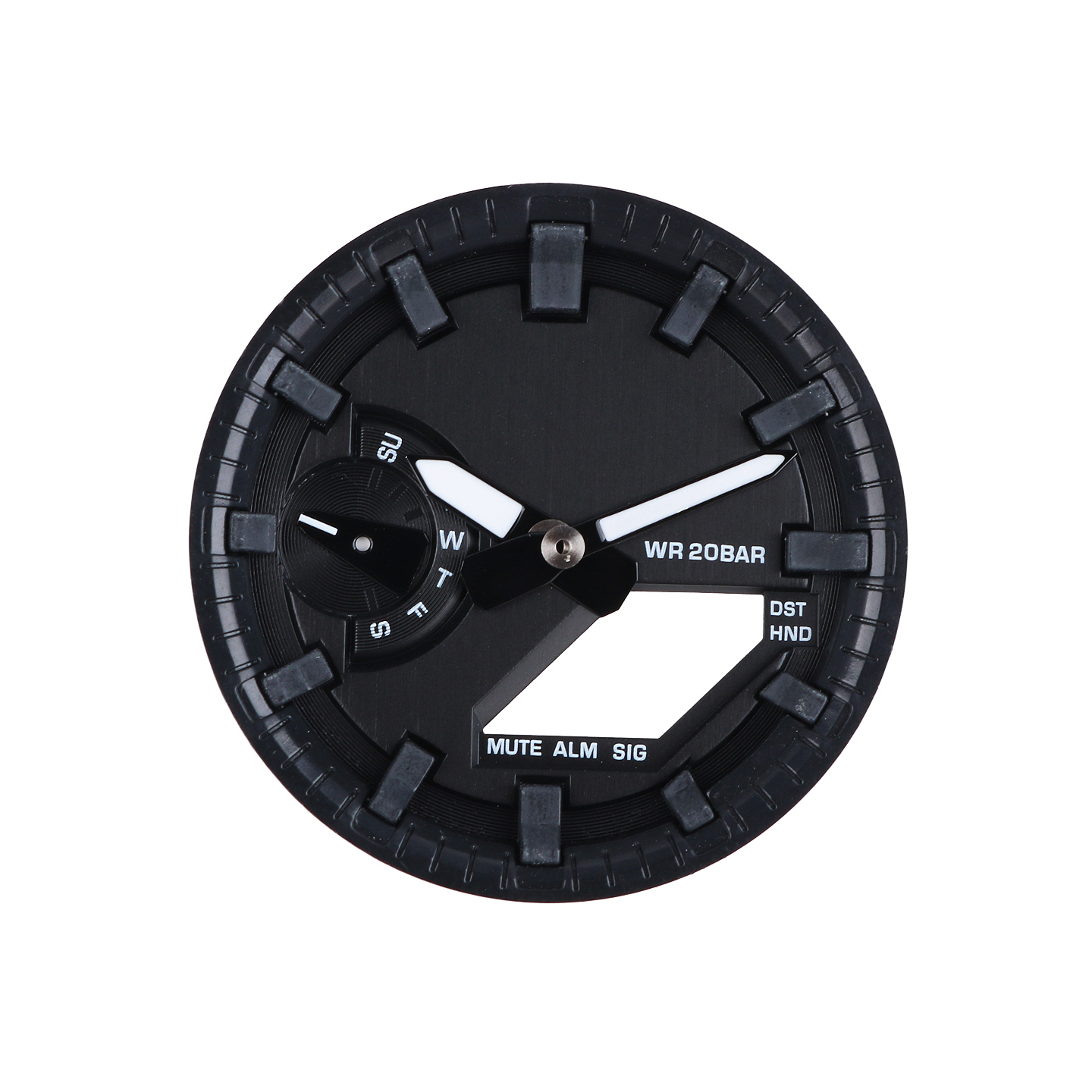 Replacement Dial Mod Kit for Casio GA-2100/GA-2110 – Metal Chapter Ring & Index Ring Set