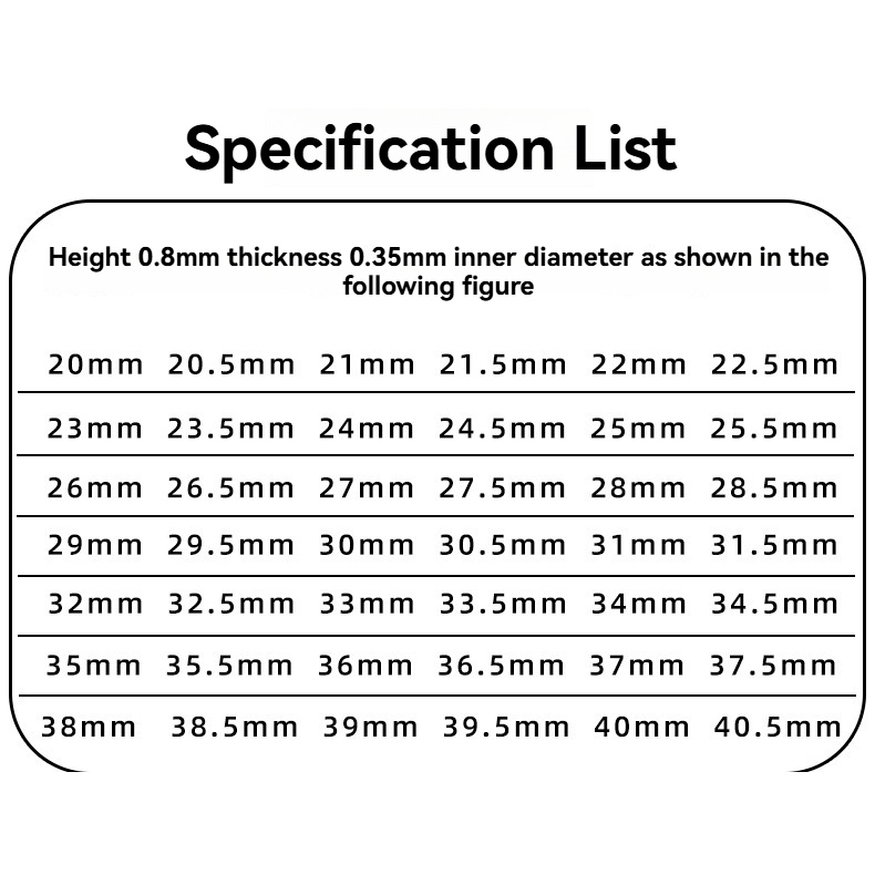 Replacement PTFE Watch Glass Gasket Set – 0.35/0.4/0.45mm White I-Ring Seals.