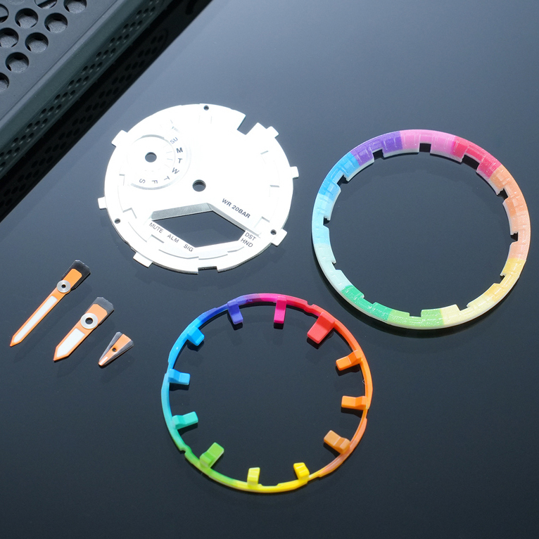 Replacement Dial Mod Kit for Casio GA-2100/GA-2110 – Metal Chapter Ring & Index Ring Set