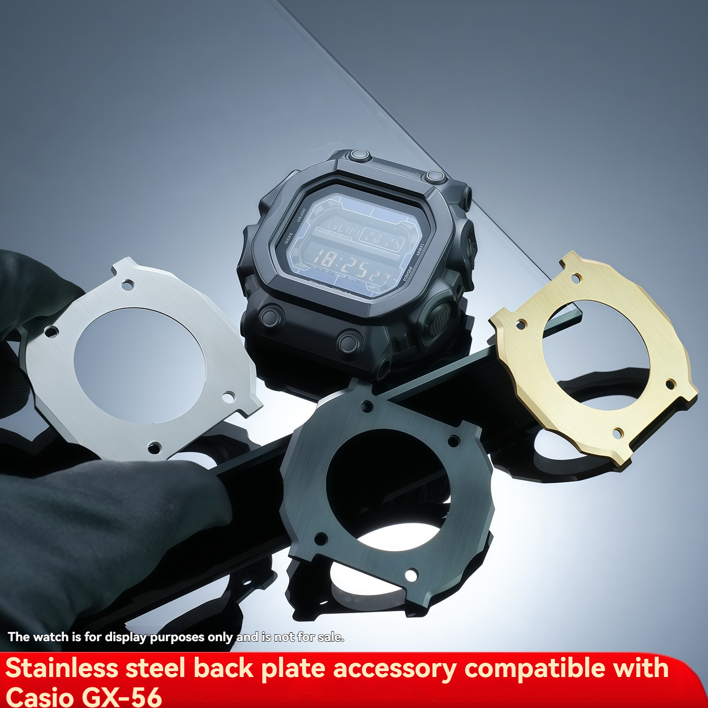 Replacement Stainless Steel Case Back for Casio GX-56/GXW-56