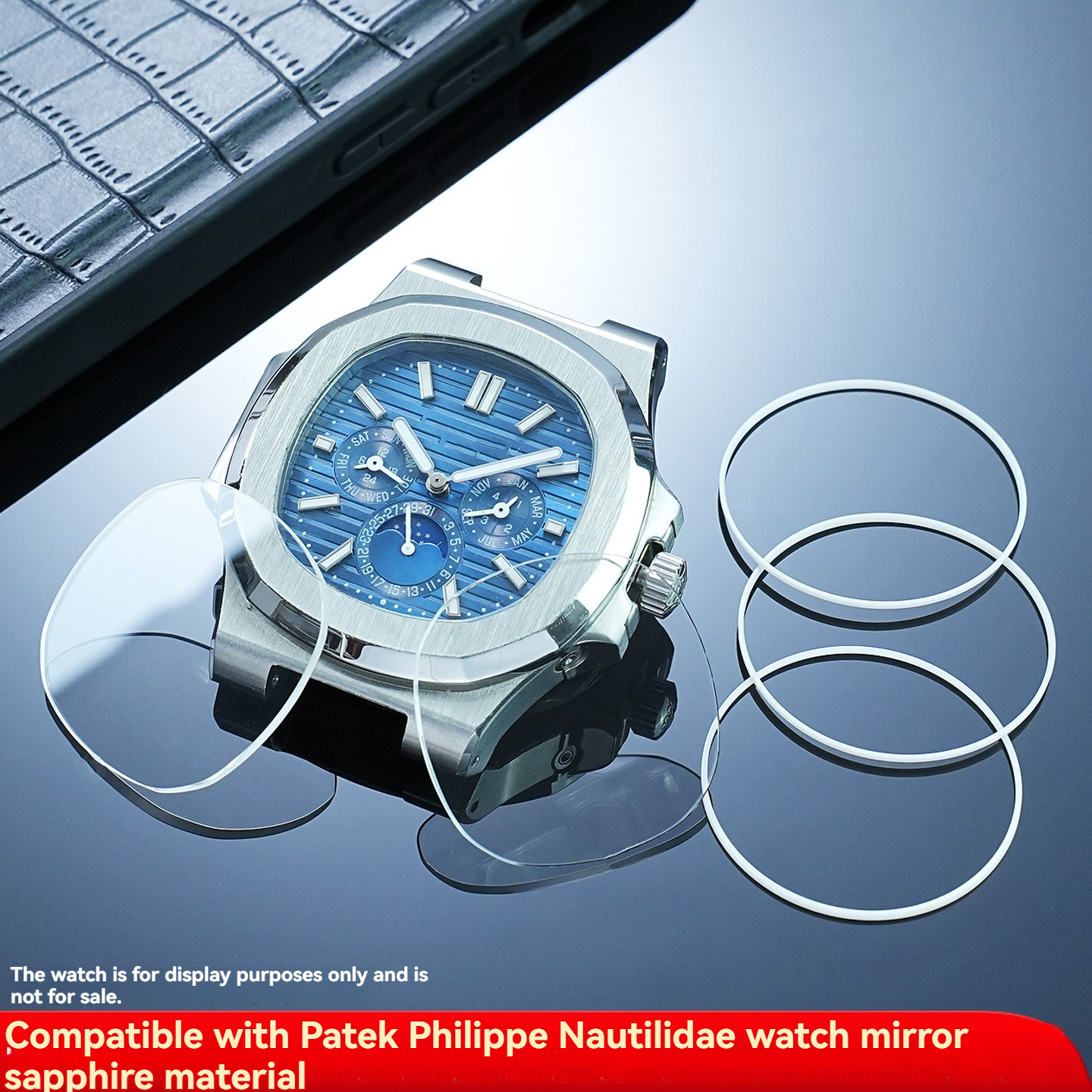 Replacement Sapphire Crystal for Patek Philippe Nautilus 5711/5712
