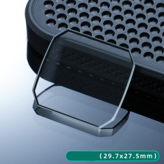 transparent with black bevel