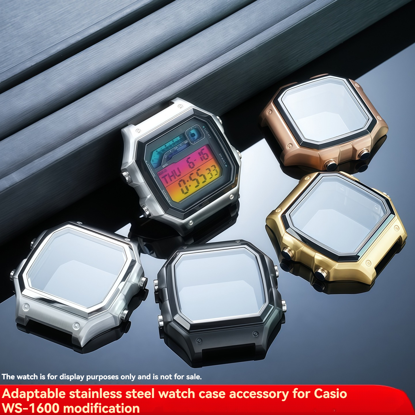 Replacement Metal Case for Casio WS-1600/AE-1200