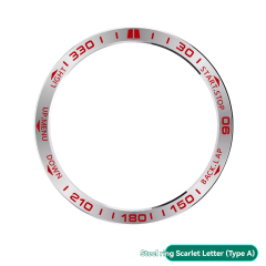 Silver Ring Red Font Style A