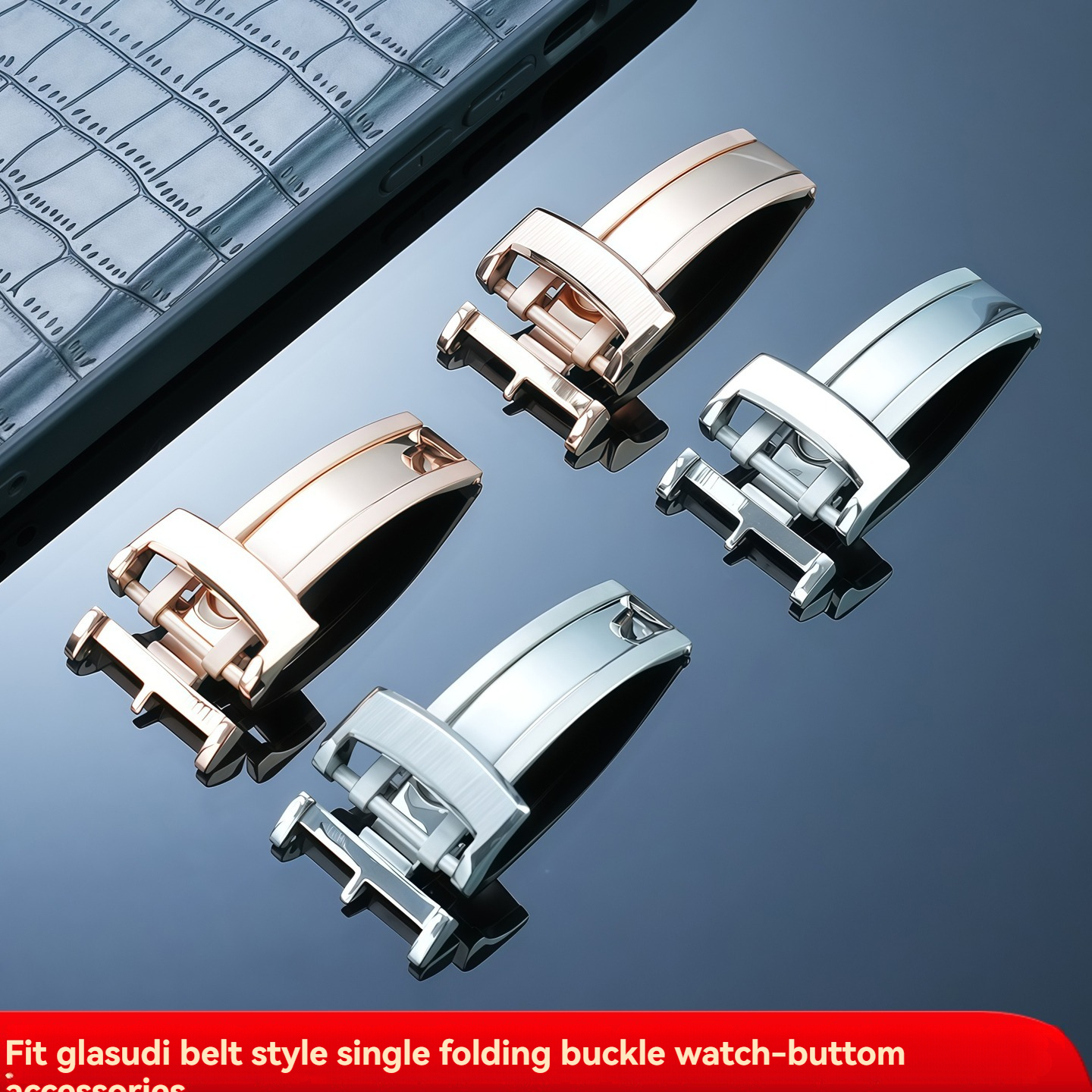 Replacement Solid Steel Deployant Clasp for Glashütte Original