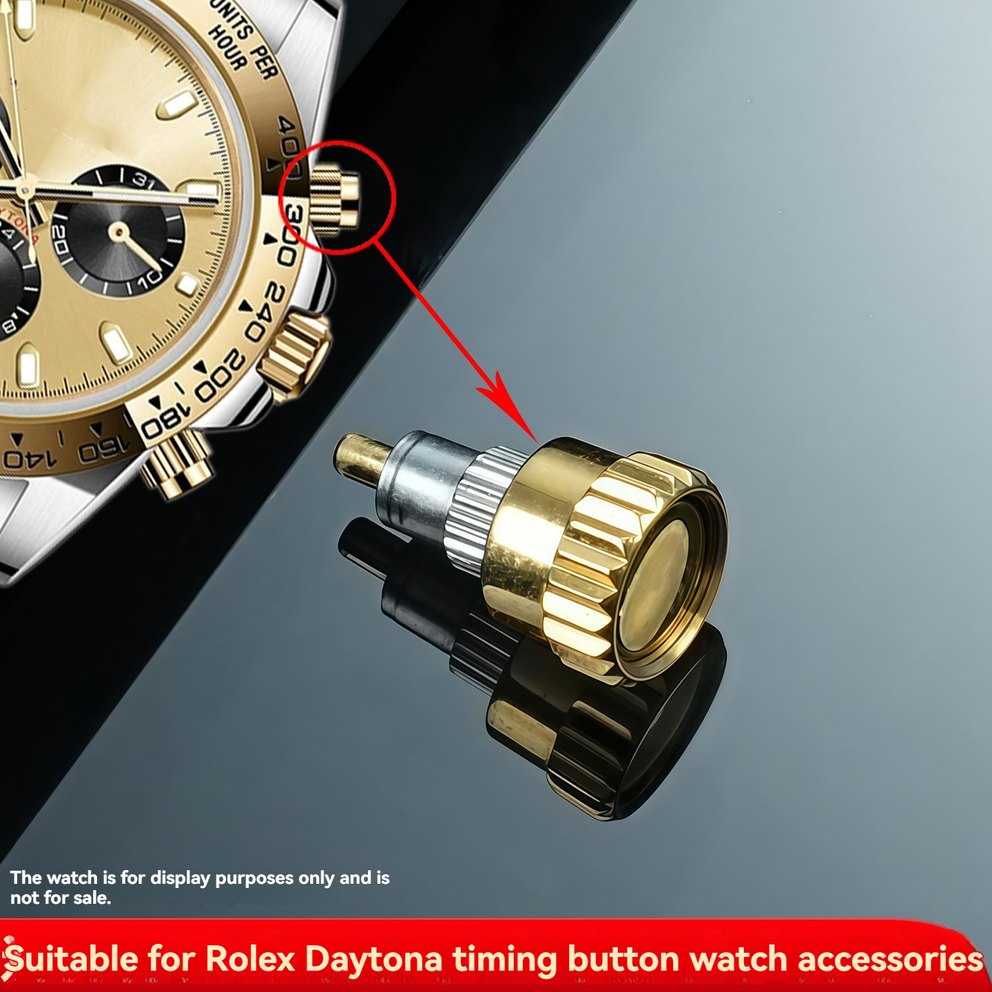 Replacement Steel Chronograph Pusher for Rolex Daytona 116500/116508