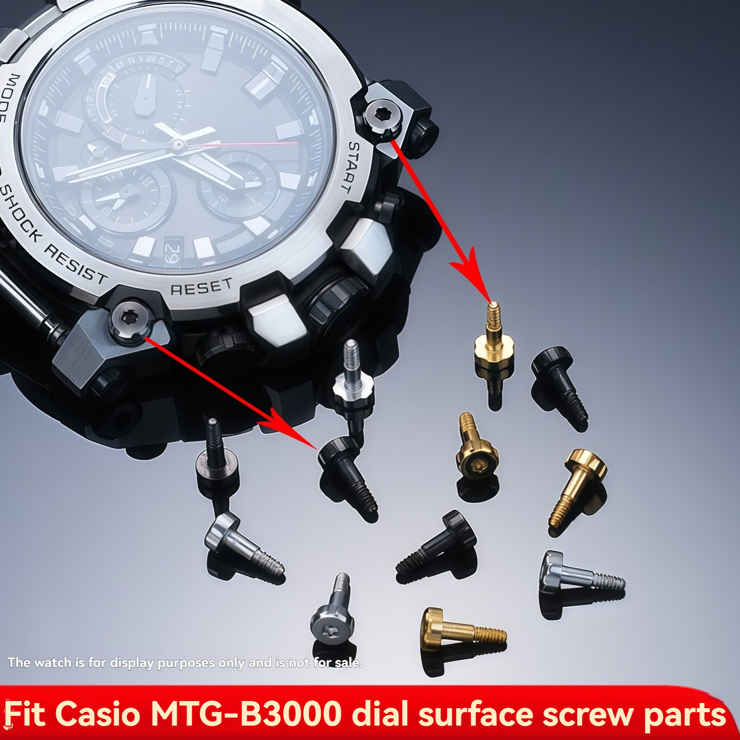 Replacement Decorative Bezel Screw Set for Casio MTG-B3000