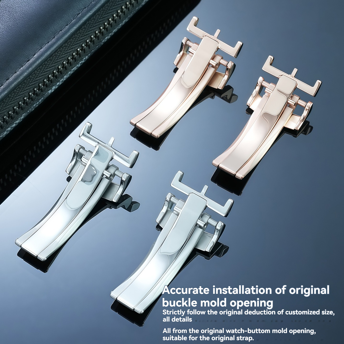 Replacement Solid Steel Deployant Clasp for Glashütte Original