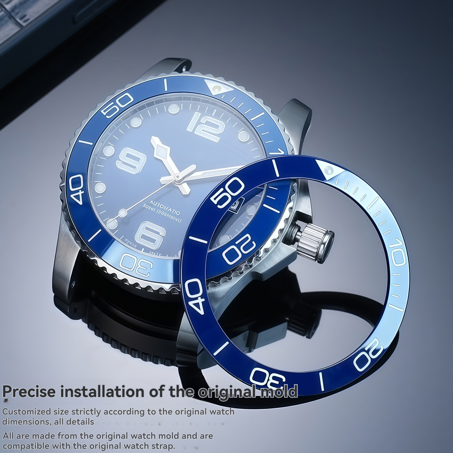 Replacement Ceramic Bezel Insert for Longines HydroConquest L3.781
