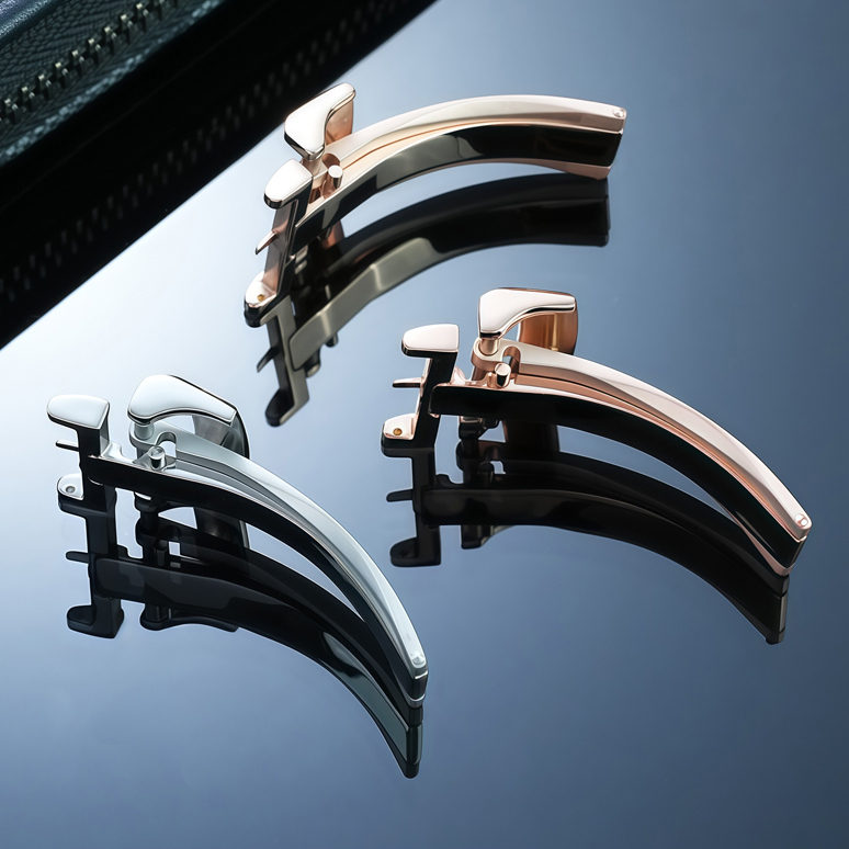 Replacement Solid Steel Deployant Clasp for Glashütte Original