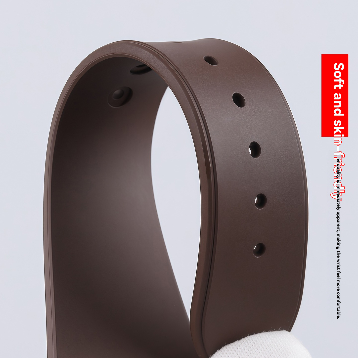 Close-up of the strap end