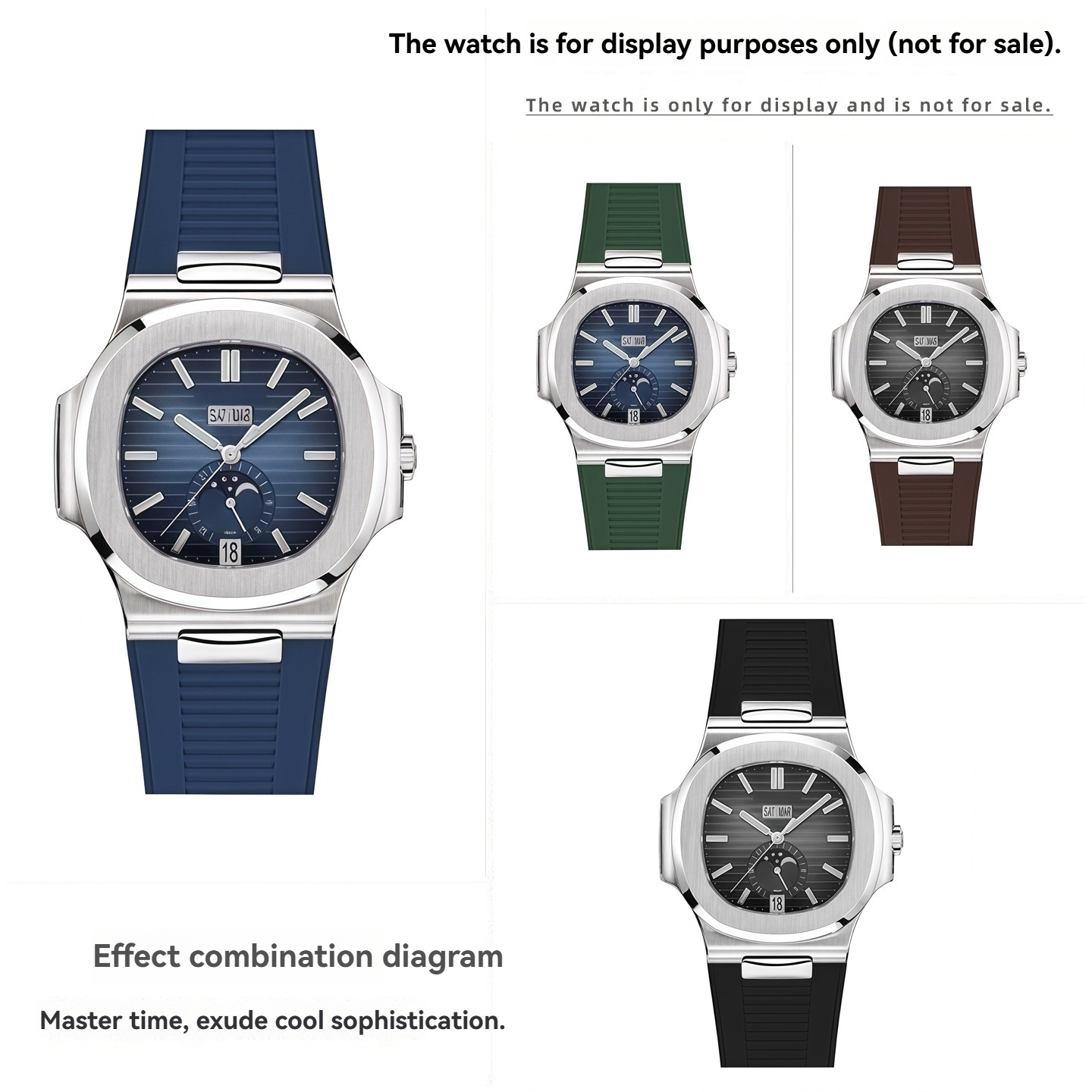 Replacement Notched FKM Rubber Strap for Patek Philippe Nautilus 5711/5712/5726/5980