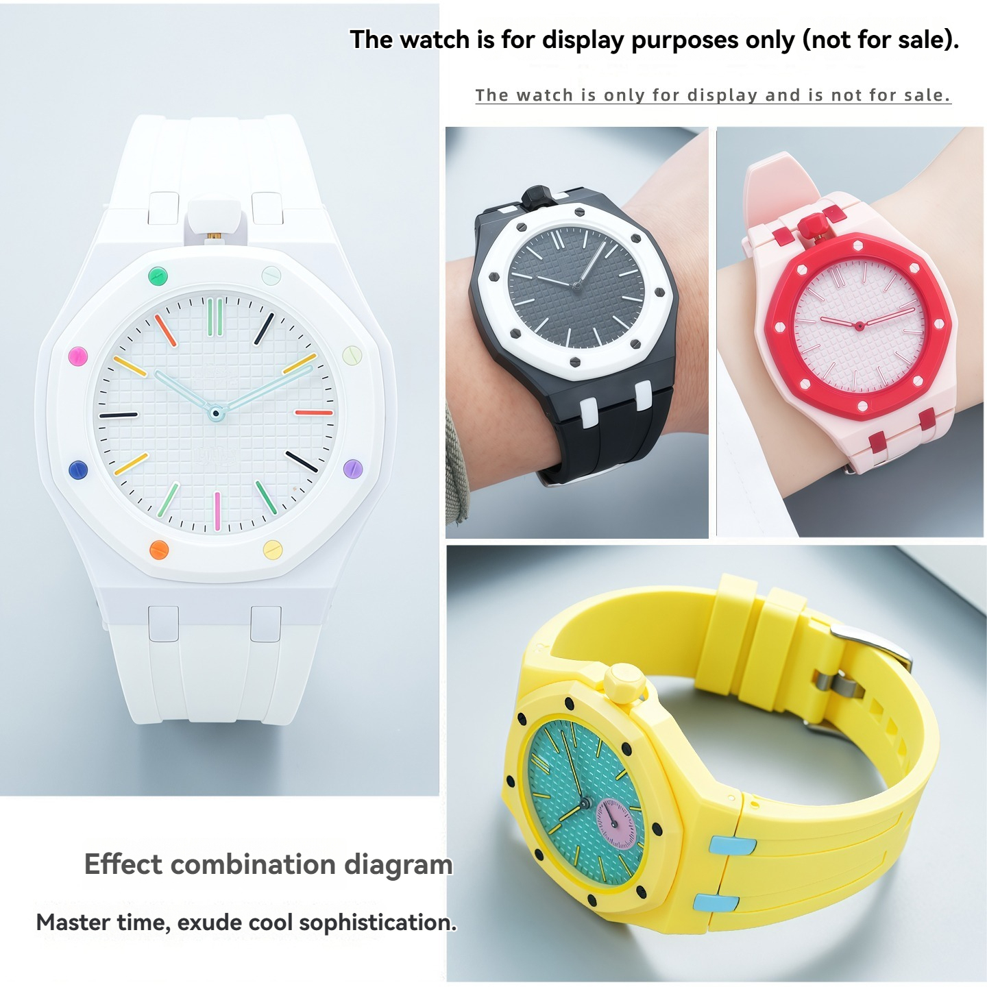 Replacement Silicone Case Strap for Swatch x AP Royal Pop