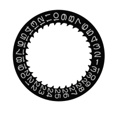 Black with White Text