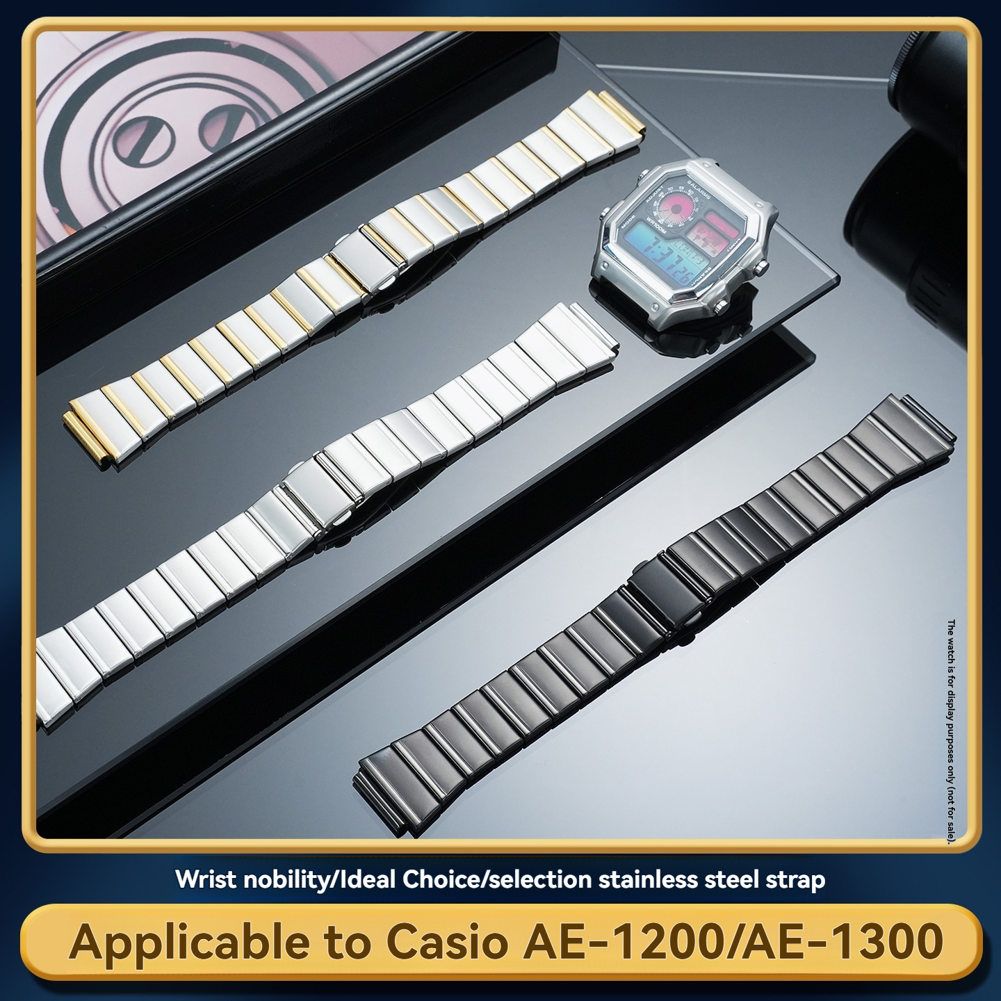 Replacement Full Metal Mod Kit for Casio AE-1200/AE-1300