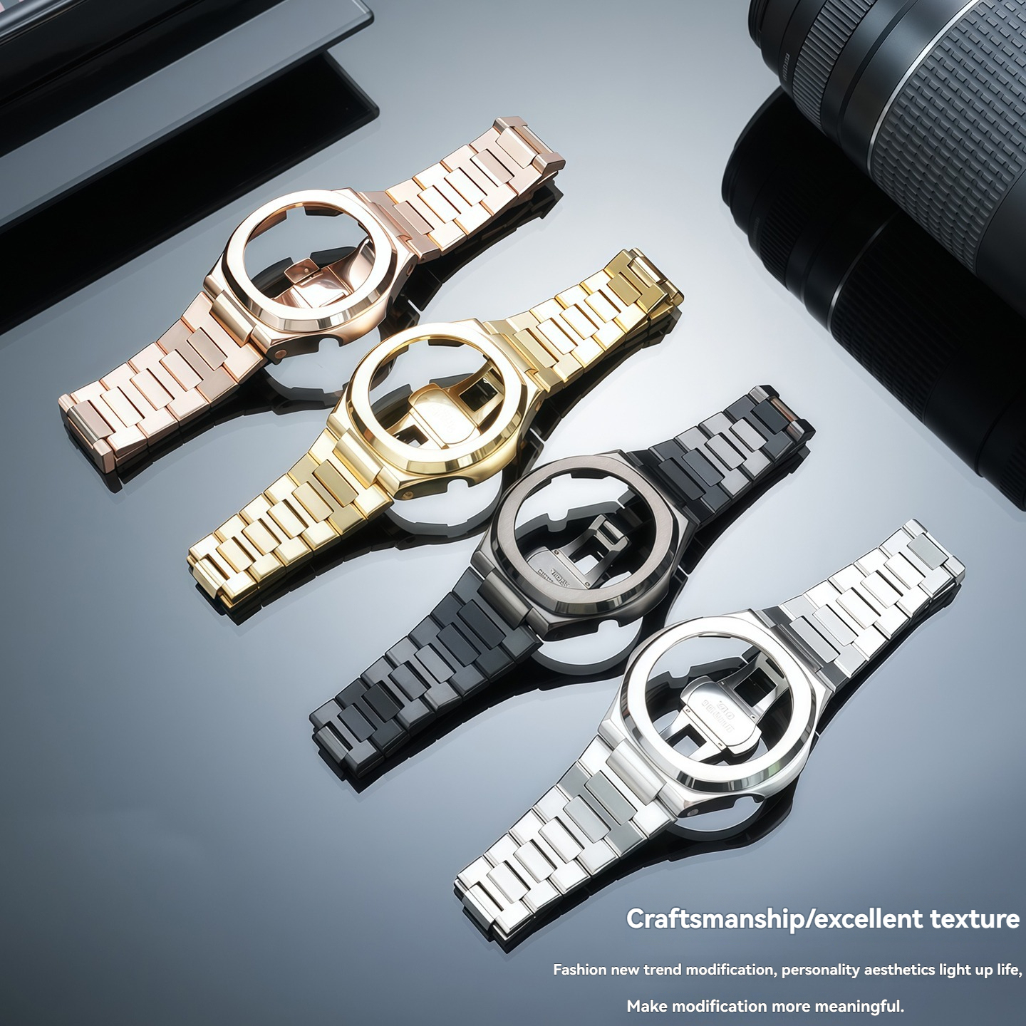 Replacement Stainless Steel Mod Kit for Casio GA-2100/GA-B2100