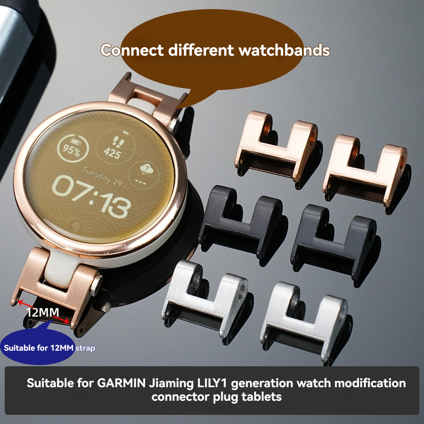 Replacement   Band Adapter for Garmin Lily