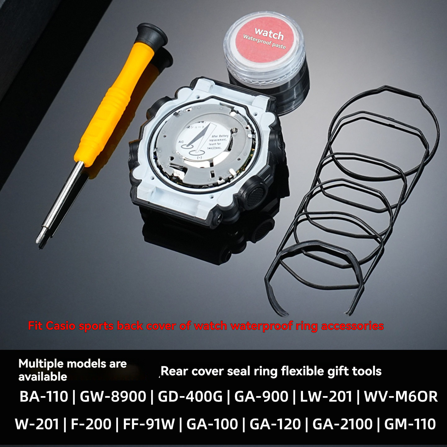 Replacement Waterproof Case Back Gasket for Casio G-SHOCK