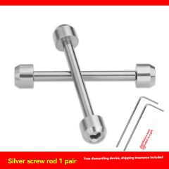 Silver screw rod 2pcs