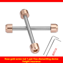 Rose gold screw rod 2pcs