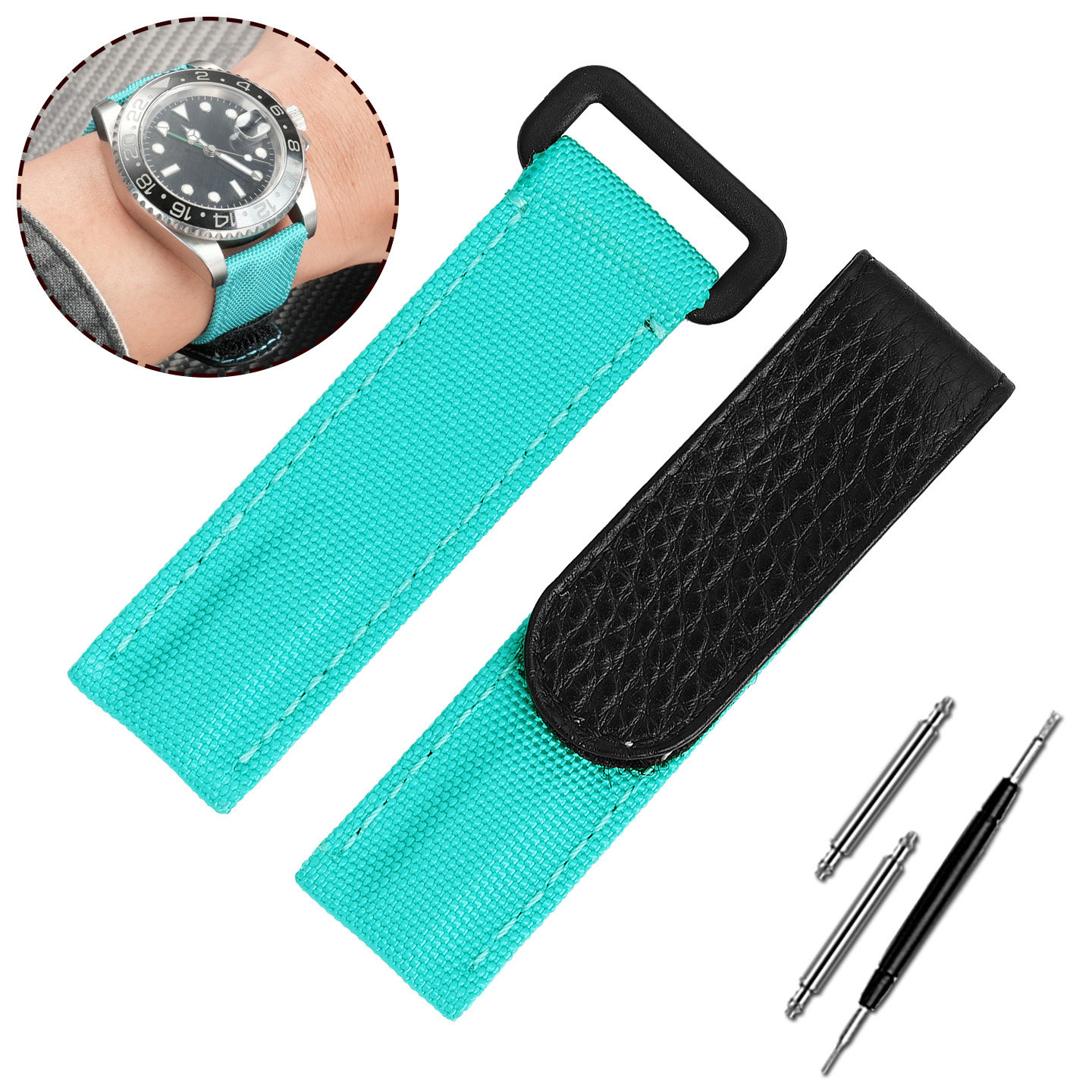 Replacement 20mm Canvas/Nylon Watch Strap for Rolex Submariner/Omega/Seiko