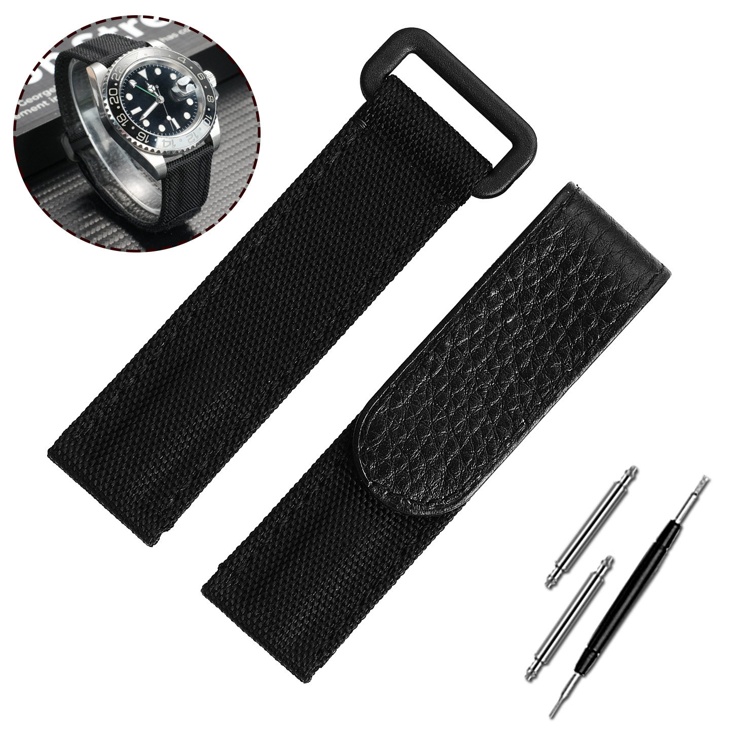 Replacement 20mm Canvas/Nylon Watch Strap for Rolex Submariner/Omega/Seiko